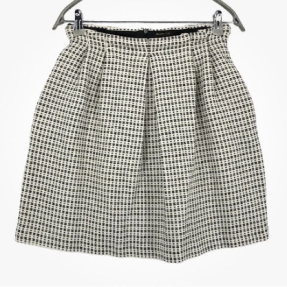 Massimo Dutti Damien Minirock Black and Cream Mini Skirt with pockets 6